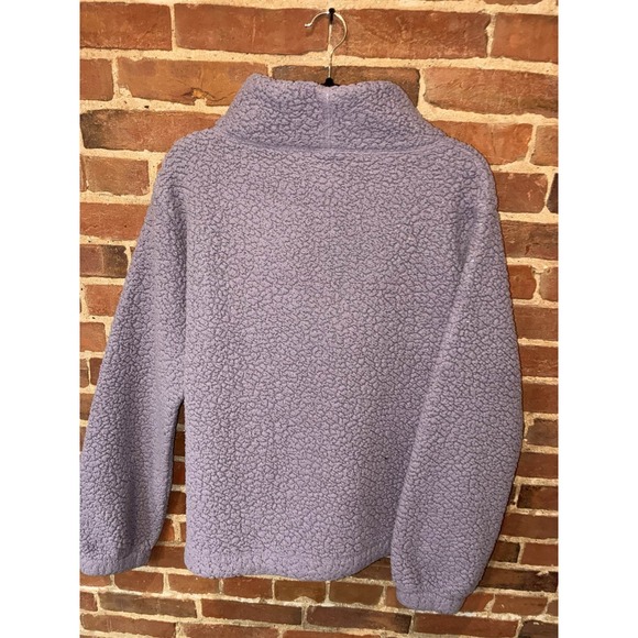 Champion Womens Purple Sherpa Fleece 1/4 Zip Pullover Large Warm Fuzzy Winter - Picture 7 of 9
